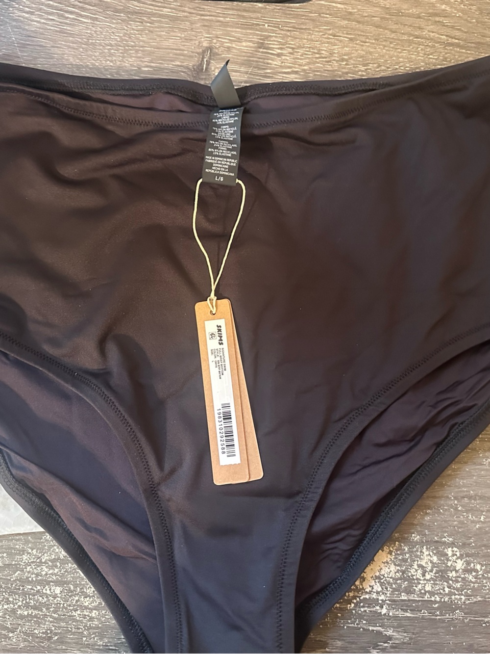 SKIMS Black High-Waist Bikini Bottoms